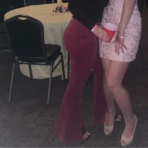 Bell bottom pink jeans